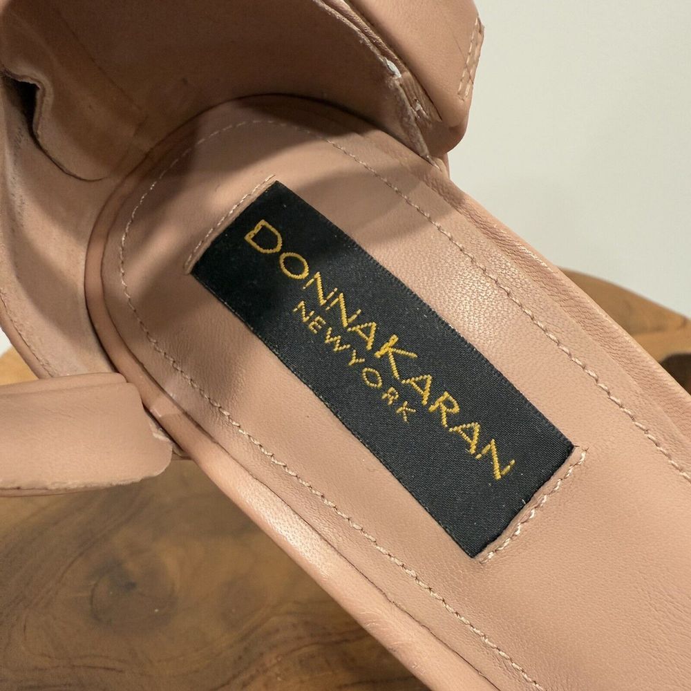 Donna Karan New York Heels Pumps Gold Platforms Shoes Beige Leather US 9 - Picture 8 of 11